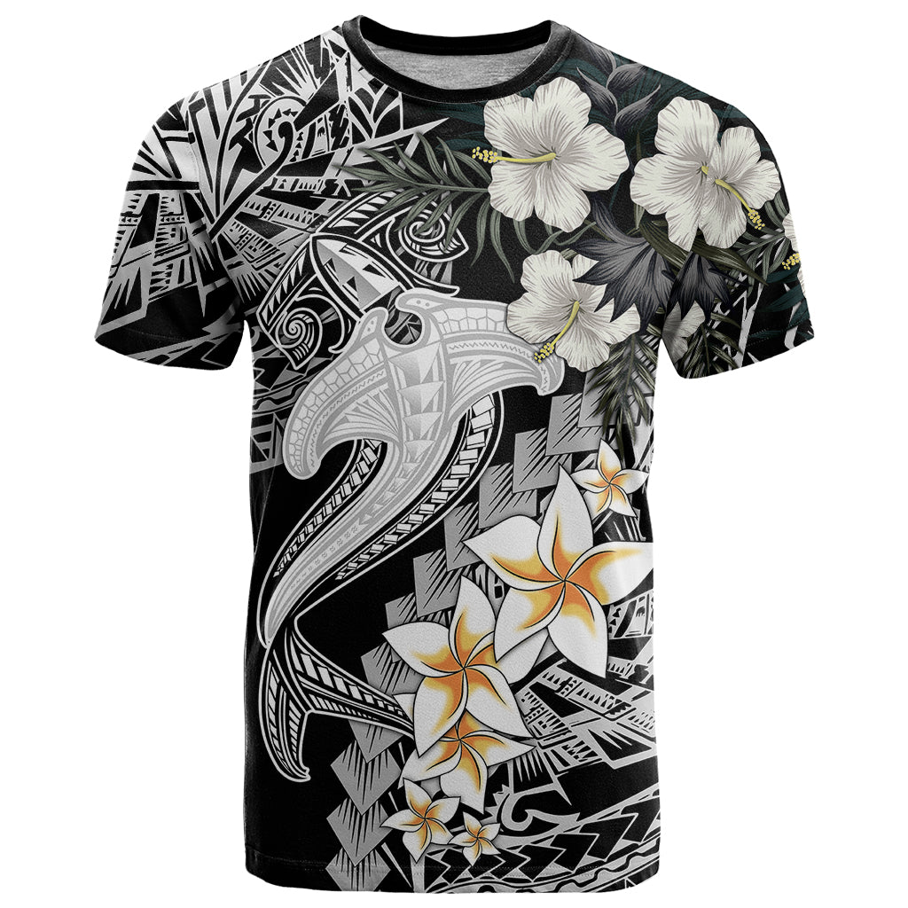 Aloha Hawaii T Shirt Hammerhead Shark Tattoo Polynesian Summer - White - Wonder Print Shop