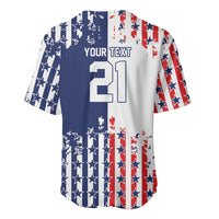2026 Rugby Nations Series Custom United States Baseball Jersey Red Star And Stripes Pattern