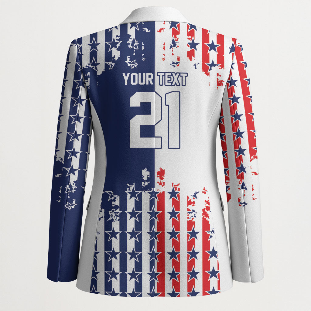 2026 Rugby Nations Series Custom United States Blazer Red Star And Stripes Pattern