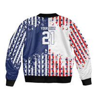2026 Rugby Nations Series Custom United States Bomber Jacket Red Star And Stripes Pattern