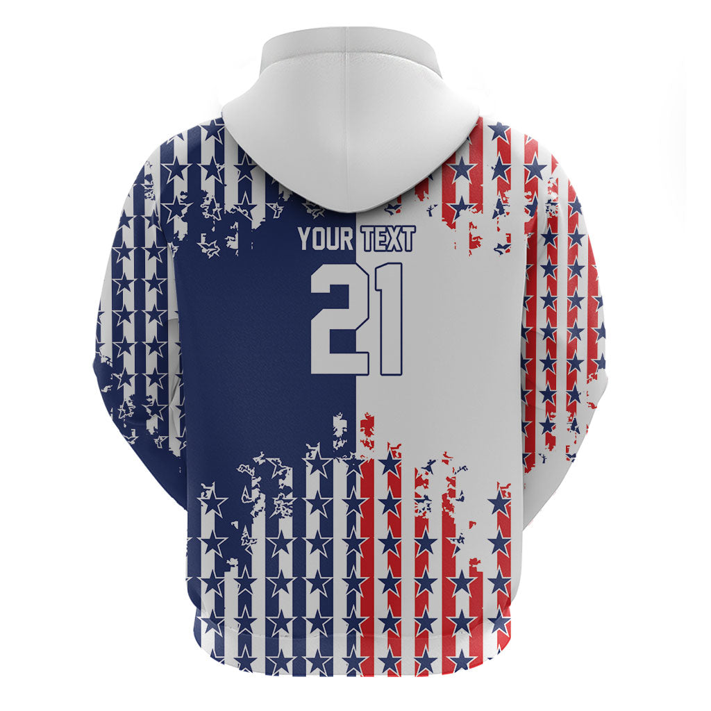 2026 Rugby Nations Series Custom United States Hoodie Red Star And Stripes Pattern
