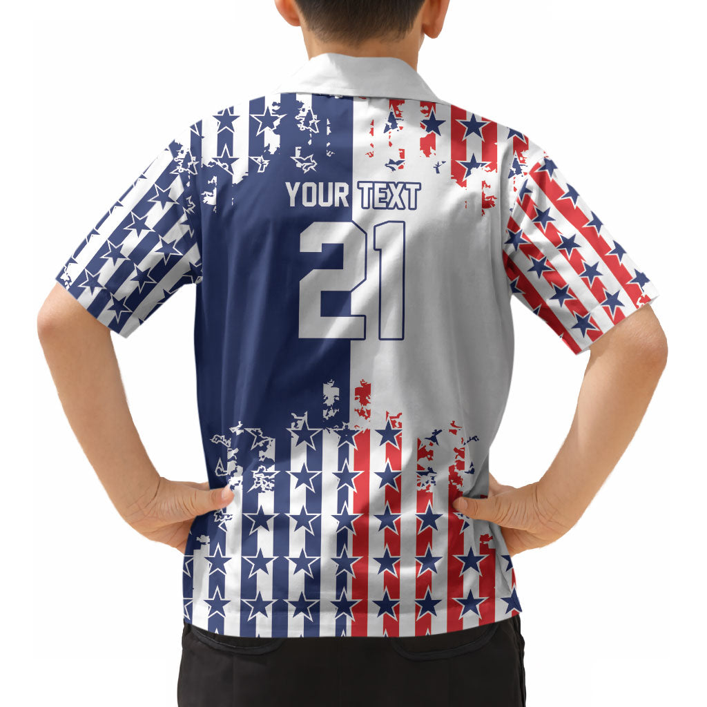 2026 Rugby Nations Series Custom United States Kid Hawaiian Shirt Red Star And Stripes Pattern