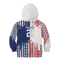 2026 Rugby Nations Series Custom United States Kid Hoodie Red Star And Stripes Pattern