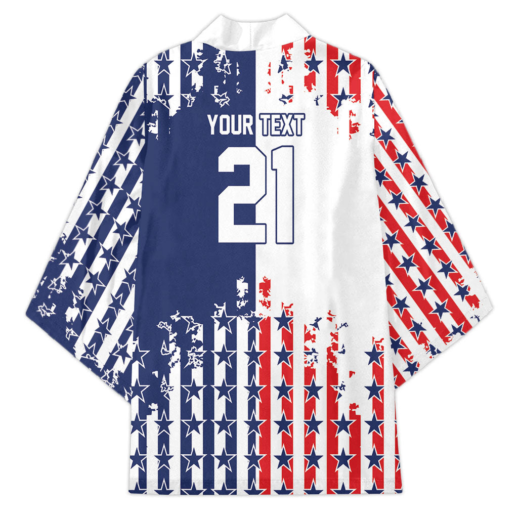 2026 Rugby Nations Series Custom United States Kimono Red Star And Stripes Pattern