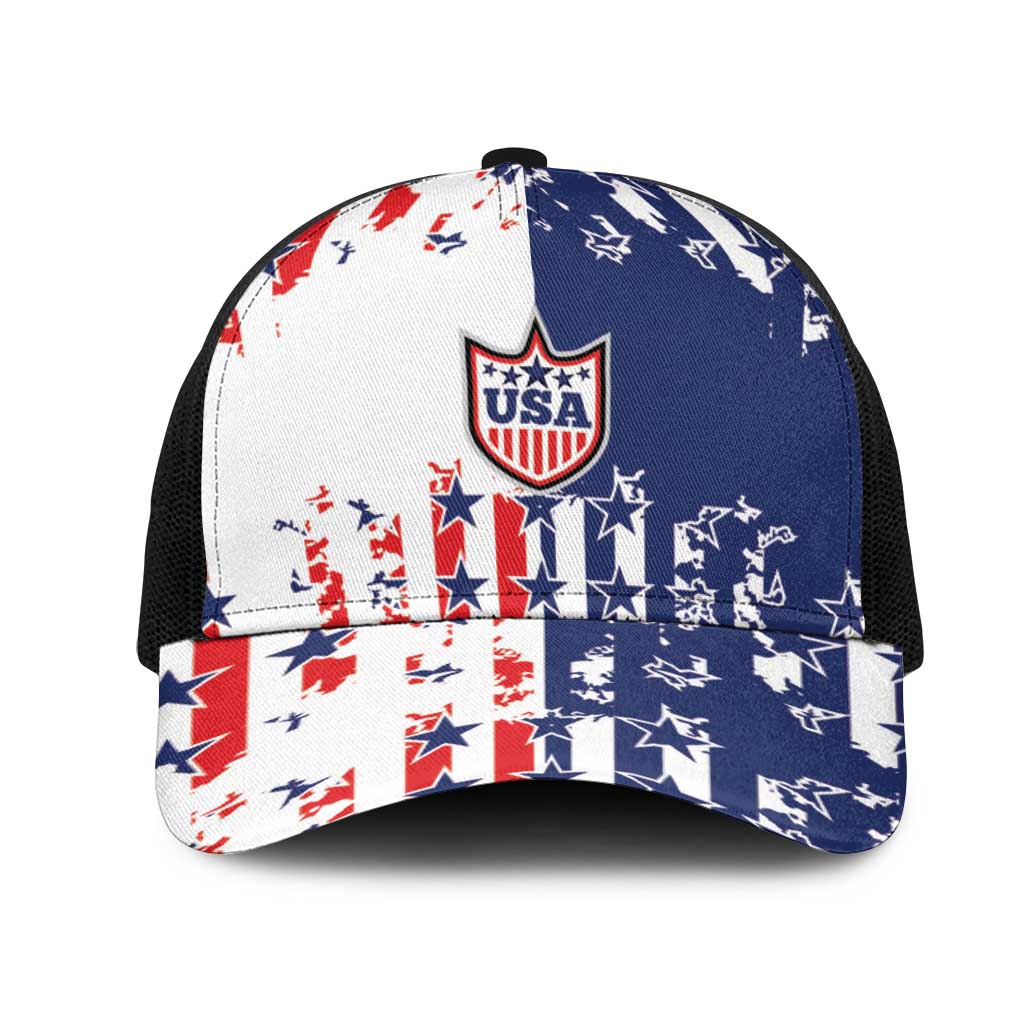 2026 Rugby Nations Series United States Mesh Trucker Cap Red Star And Stripes Pattern