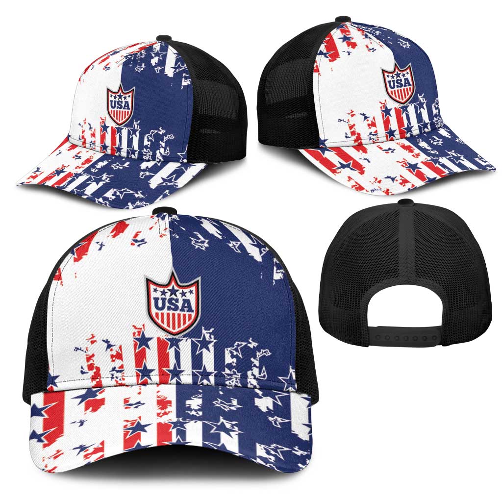 2026 Rugby Nations Series United States Mesh Trucker Cap Red Star And Stripes Pattern