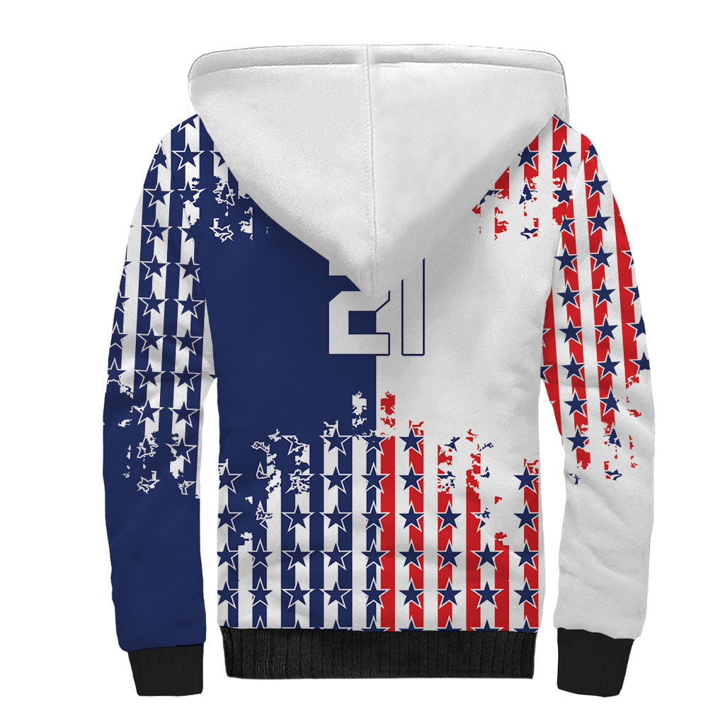 2026 Rugby Nations Series Custom United States Sherpa Hoodie Red Star And Stripes Pattern