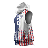2026 Rugby Nations Series Custom United States Sleeveless Hoodie Red Star And Stripes Pattern