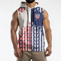 2026 Rugby Nations Series Custom United States Sleeveless Hoodie Red Star And Stripes Pattern