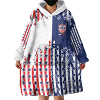 2026 Rugby Nations Series Custom United States Wearable Blanket Hoodie Red Star And Stripes Pattern