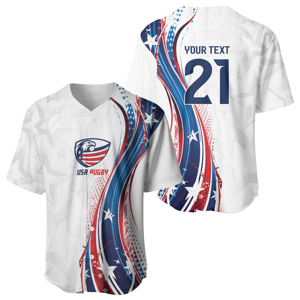 2026 Rugby Nations Series Custom United States Baseball Jersey Bald Eagle Heritage