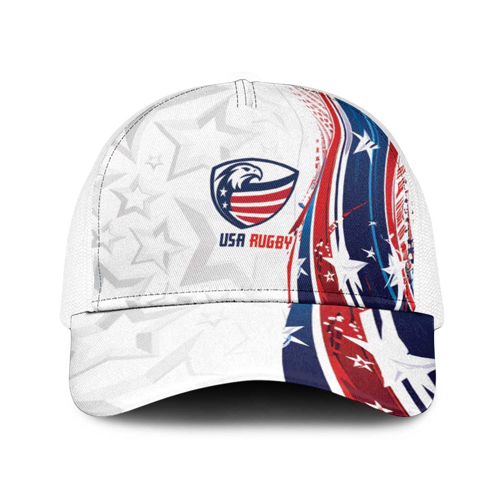 2026 Rugby Nations Series United States Baseball Net Cap Bald Eagle Heritage