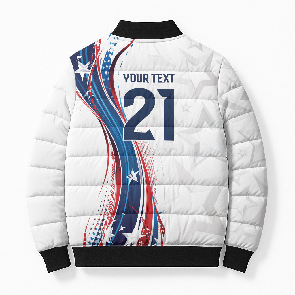 2026 Rugby Nations Series Custom United States Bomber Puffer Jacket Bald Eagle Heritage