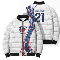 2026 Rugby Nations Series Custom United States Bomber Puffer Jacket Bald Eagle Heritage