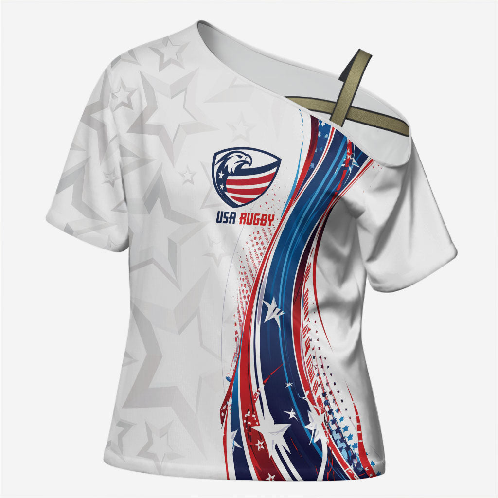 2026 Rugby Nations Series Custom United States Cross Shoulder Shirt Bald Eagle Heritage