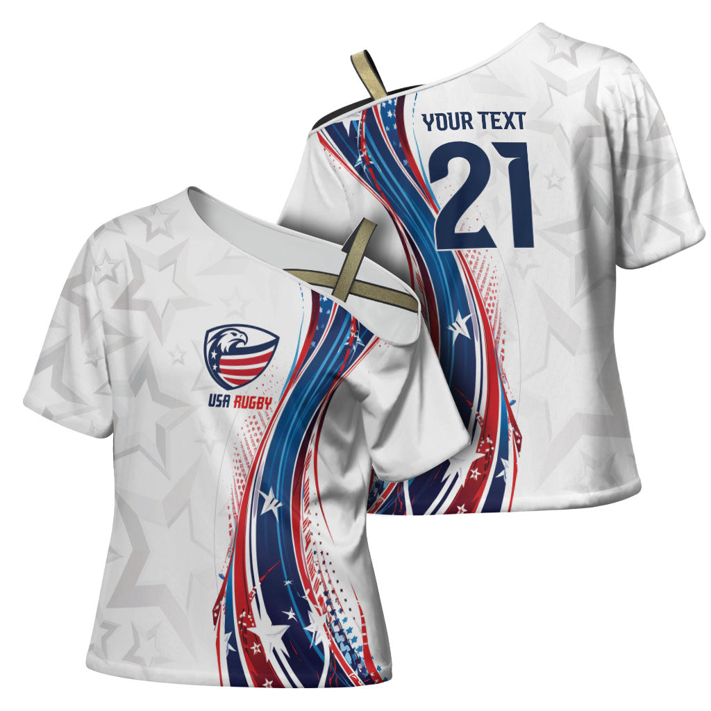 2026 Rugby Nations Series Custom United States Cross Shoulder Shirt Bald Eagle Heritage