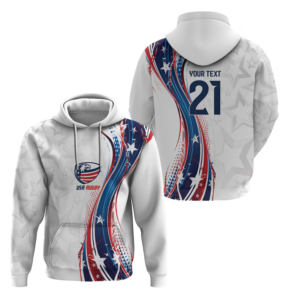2026 Rugby Nations Series Custom United States Hoodie Bald Eagle Heritage