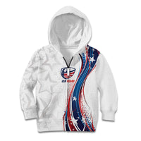 2026 Rugby Nations Series Custom United States Kid Hoodie Bald Eagle Heritage