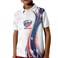 2026 Rugby Nations Series Custom United States Kid Polo Shirt Bald Eagle Heritage