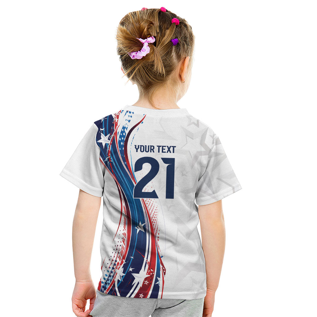 2026 Rugby Nations Series Custom United States Kid T Shirt Bald Eagle Heritage