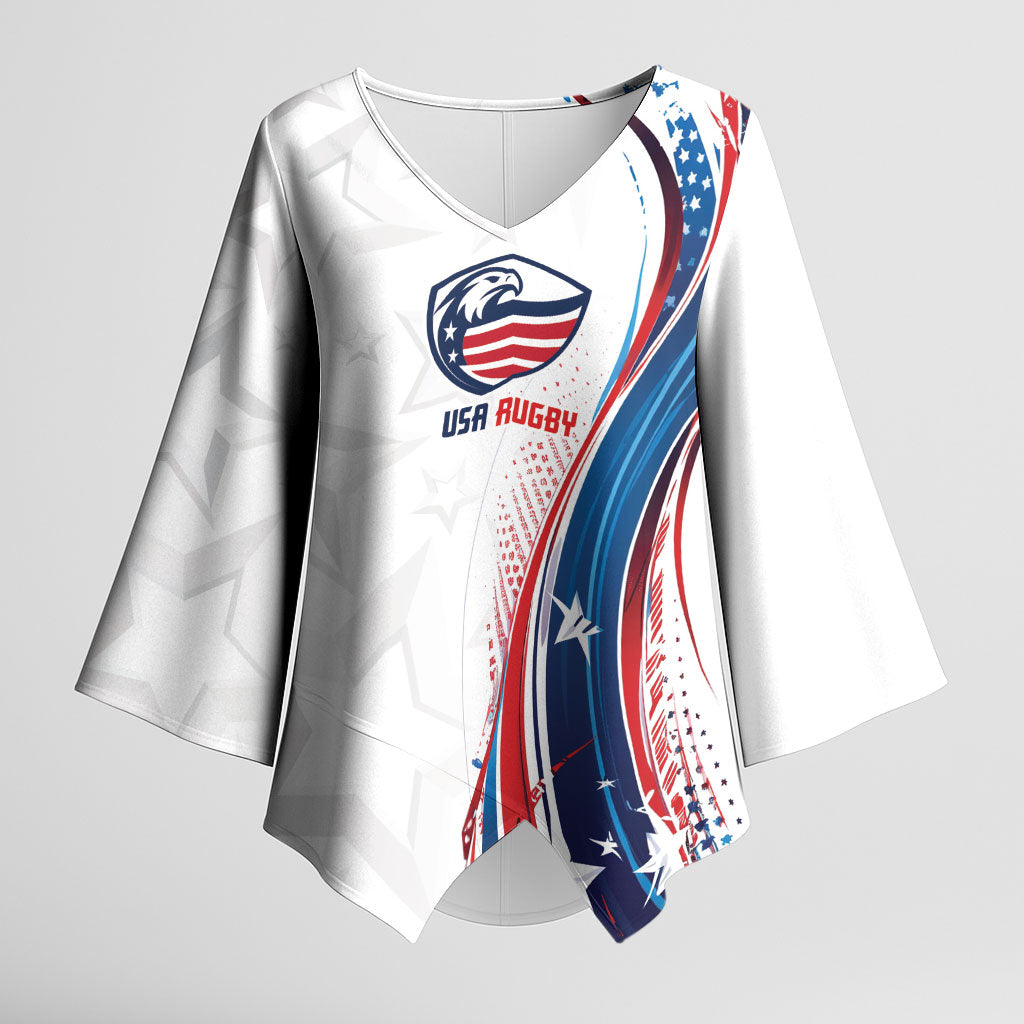 2026 Rugby Nations Series Custom United States Kimono Sleeve Blouse Bald Eagle Heritage