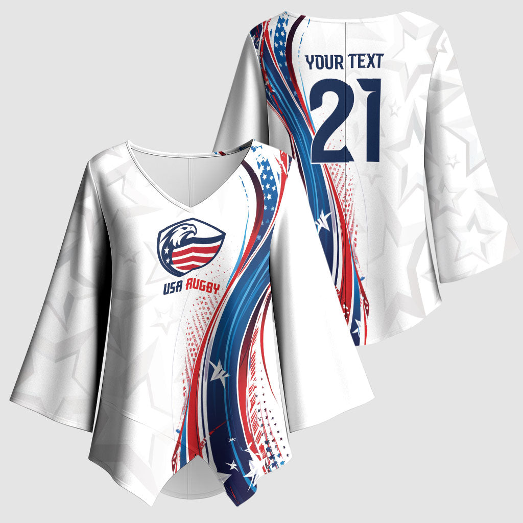 2026 Rugby Nations Series Custom United States Kimono Sleeve Blouse Bald Eagle Heritage