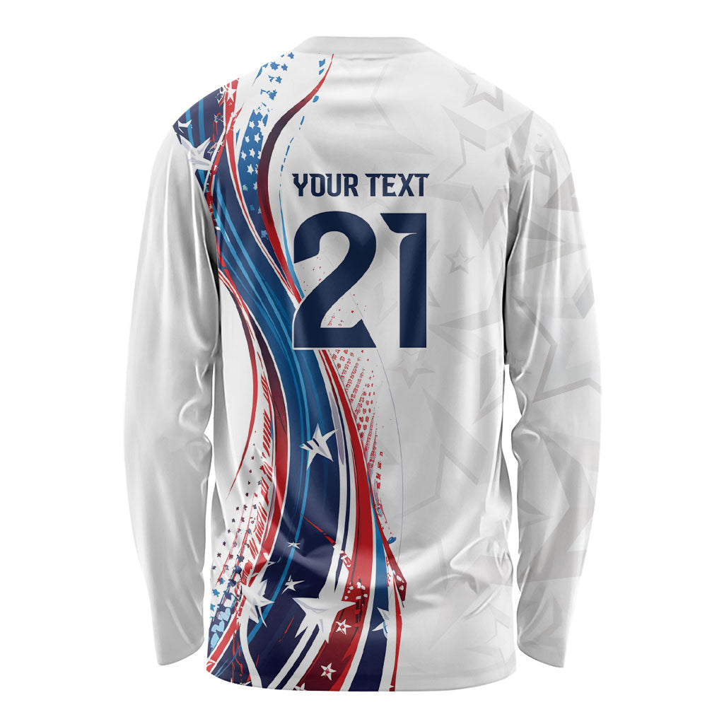 2026 Rugby Nations Series Custom United States Long Sleeve Shirt Bald Eagle Heritage