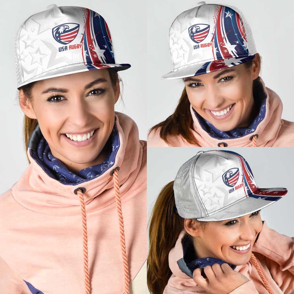 2026 Rugby Nations Series United States Mesh Trucker Cap Bald Eagle Heritage