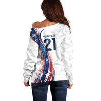 2026 Rugby Nations Series Custom United States Off Shoulder Sweater Bald Eagle Heritage