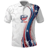 2026 Rugby Nations Series Custom United States Polo Shirt Bald Eagle Heritage