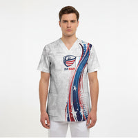 2026 Rugby Nations Series Custom United States Scrub Top Bald Eagle Heritage