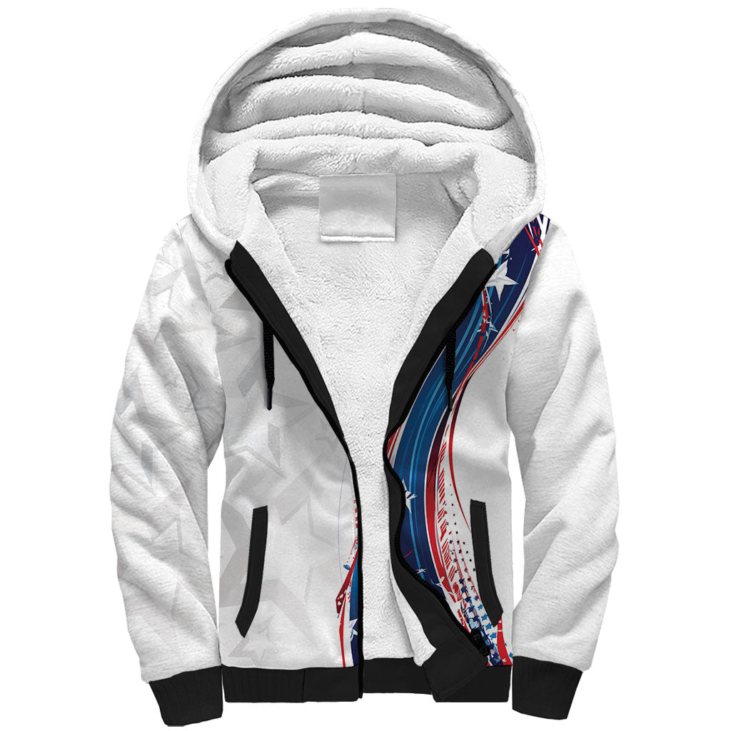 2026 Rugby Nations Series Custom United States Sherpa Hoodie Bald Eagle Heritage