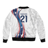 2026 Rugby Nations Series Custom United States Sleeve Zip Bomber Jacket Bald Eagle Heritage