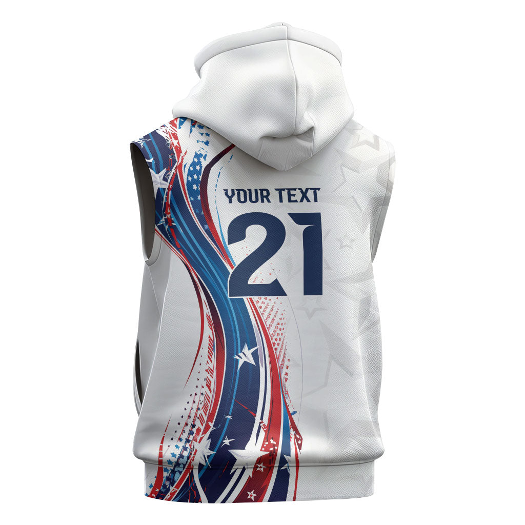 2026 Rugby Nations Series Custom United States Sleeveless Hoodie Bald Eagle Heritage