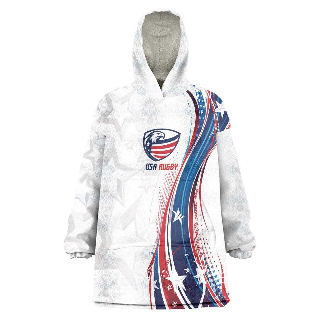 2026 Rugby Nations Series Custom United States Wearable Blanket Hoodie Bald Eagle Heritage