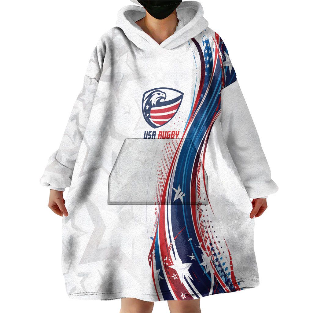 2026 Rugby Nations Series Custom United States Wearable Blanket Hoodie Bald Eagle Heritage
