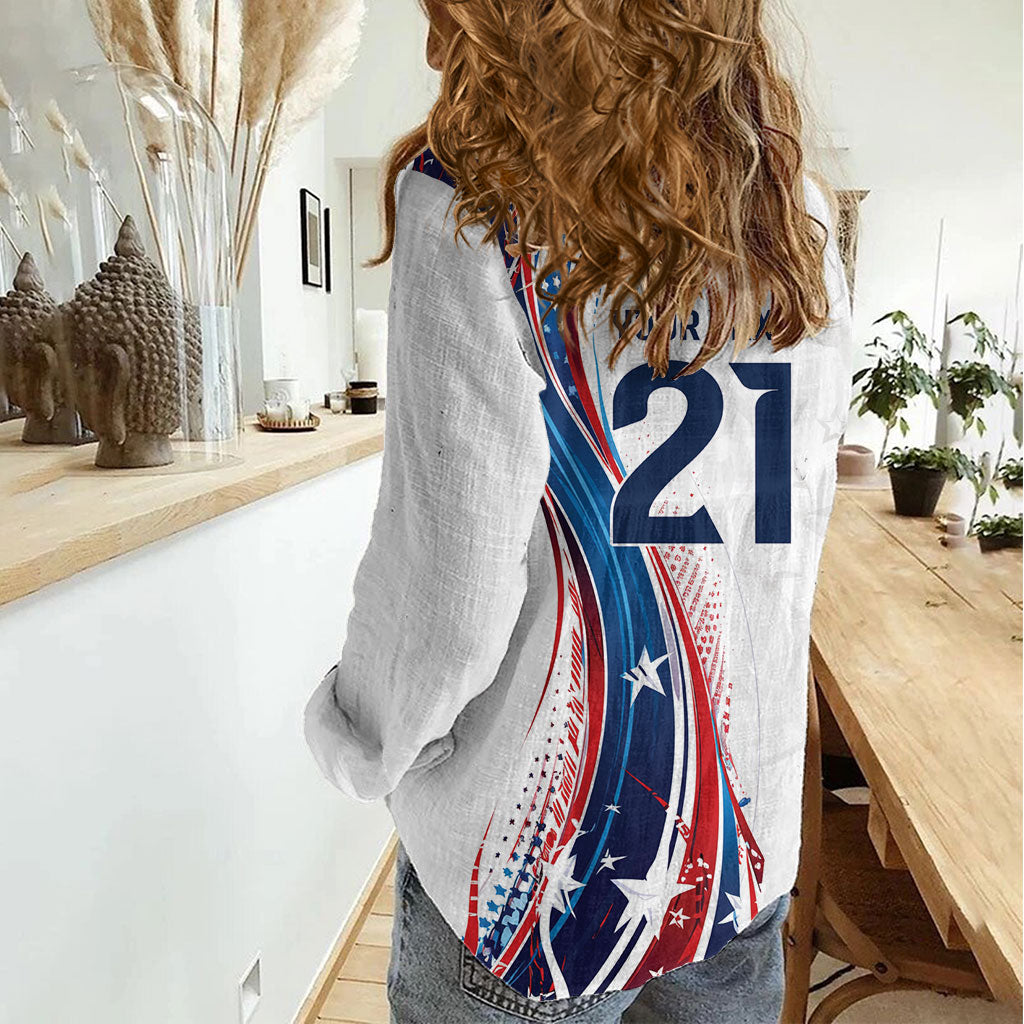 2026 Rugby Nations Series Custom United States Women Casual Shirt Bald Eagle Heritage