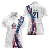 2026 Rugby Nations Series Custom United States Women Polo Shirt Bald Eagle Heritage