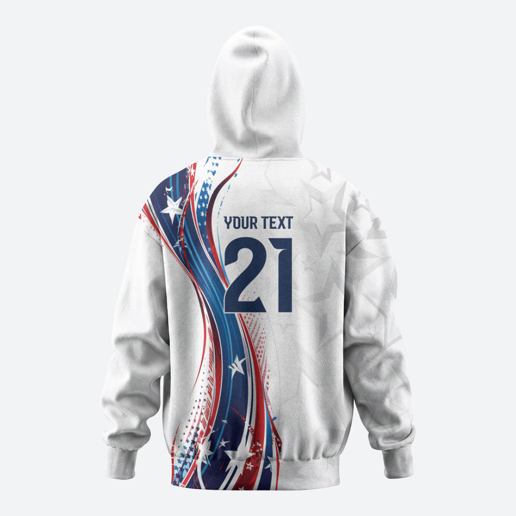 2026 Rugby Nations Series Custom United States Zip Hoodie Bald Eagle Heritage