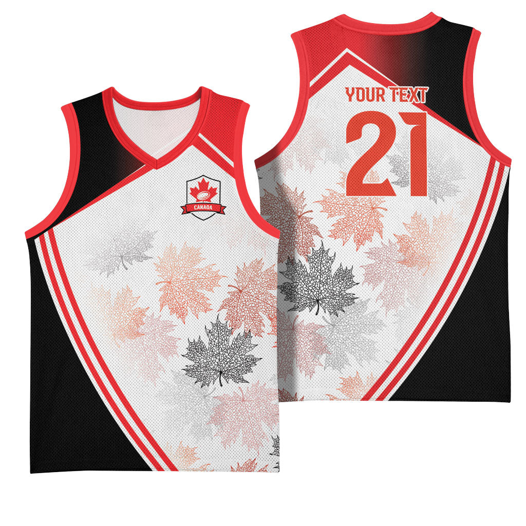 2026 Rugby Nations Series Custom Canada Basketball Jersey Les Rouges Maple Leaf