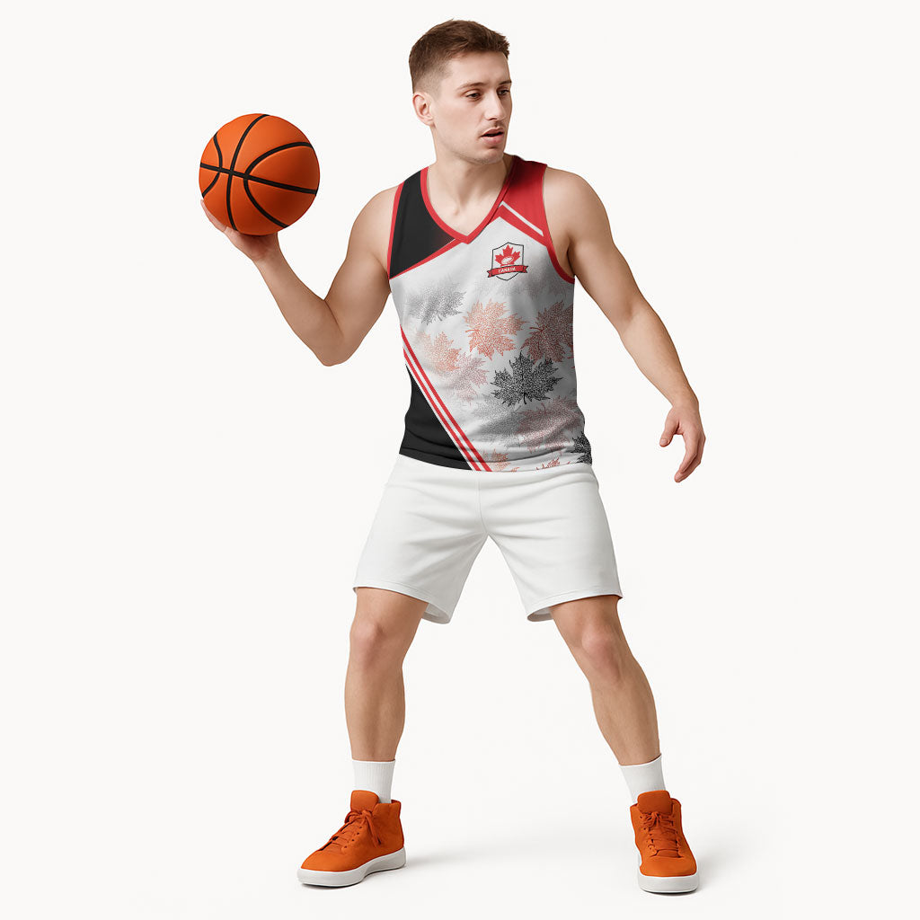 2026 Rugby Nations Series Custom Canada Basketball Jersey Les Rouges Maple Leaf