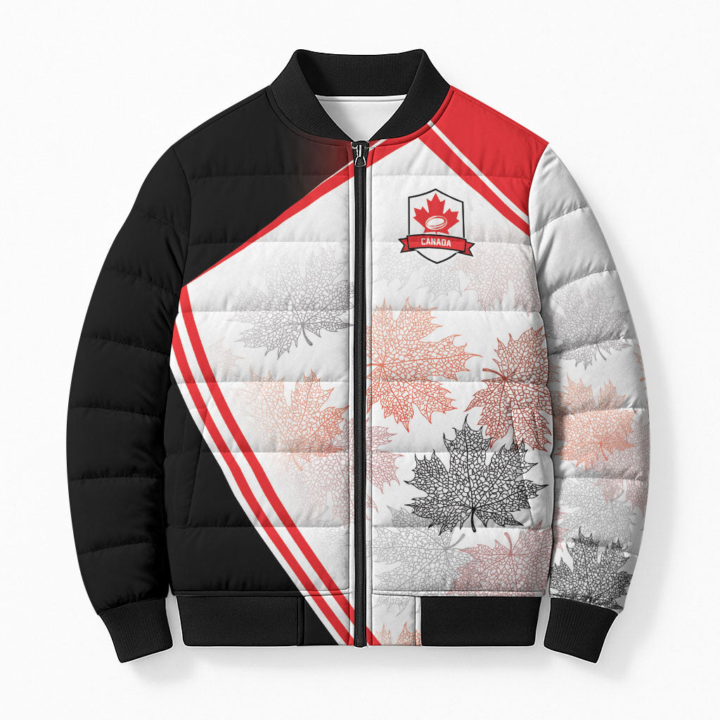 2026 Rugby Nations Series Custom Canada Bomber Puffer Jacket Les Rouges Maple Leaf