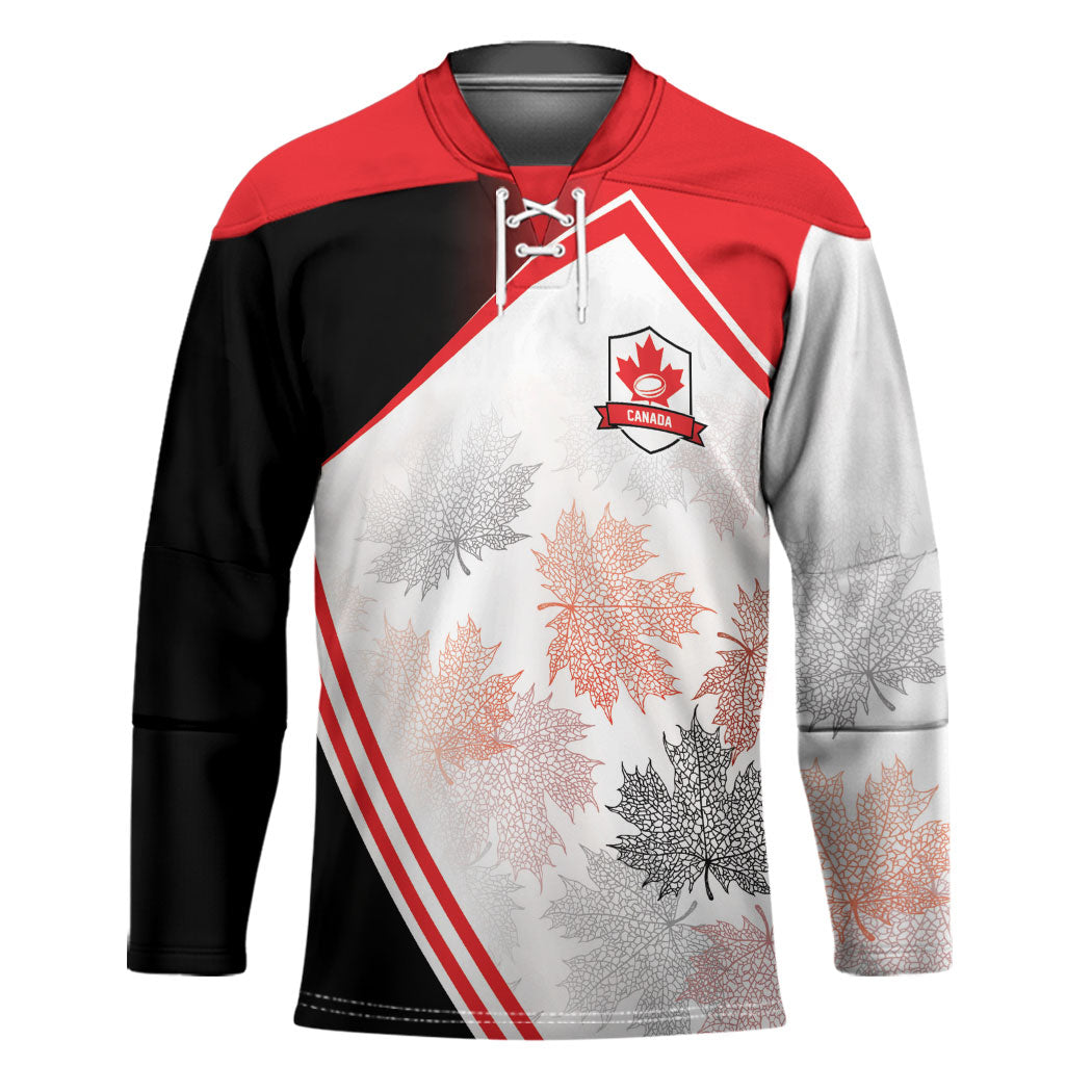 2026 Rugby Nations Series Custom Canada Hockey Jersey Les Rouges Maple Leaf