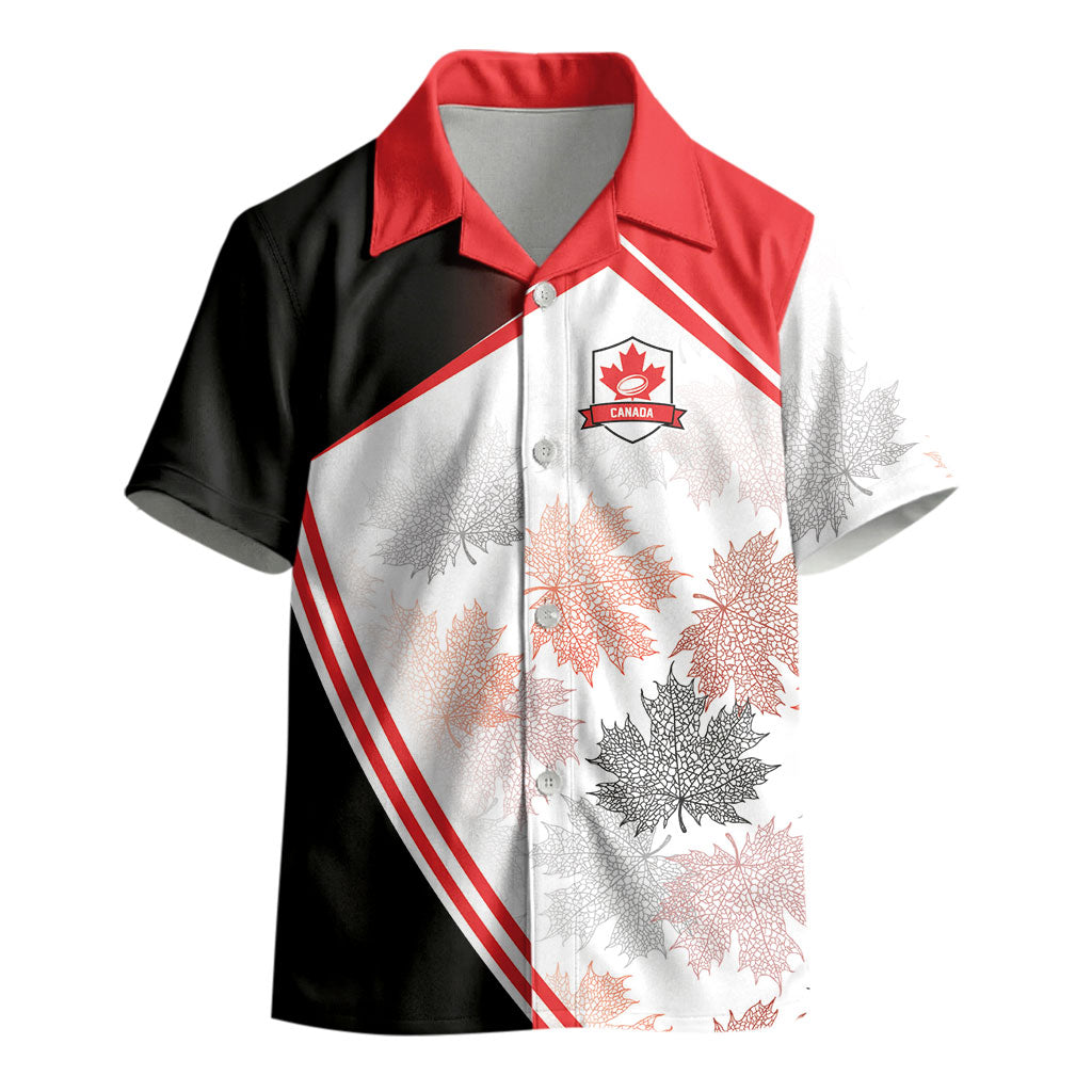 2026 Rugby Nations Series Custom Canada Kid Hawaiian Shirt Les Rouges Maple Leaf