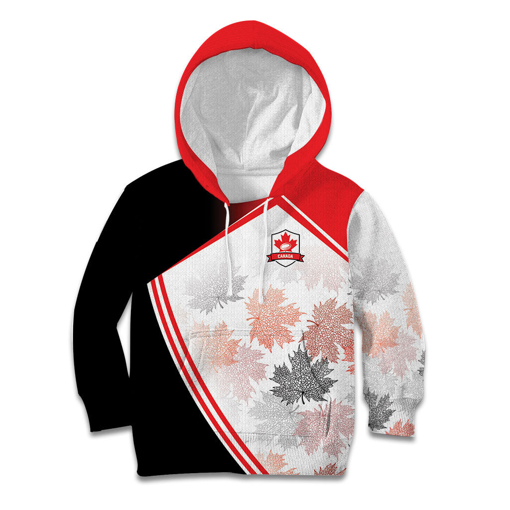 2026 Rugby Nations Series Custom Canada Kid Hoodie Les Rouges Maple Leaf