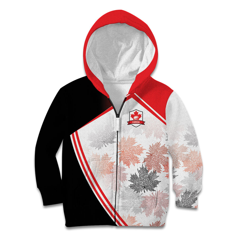 2026 Rugby Nations Series Custom Canada Kid Hoodie Les Rouges Maple Leaf
