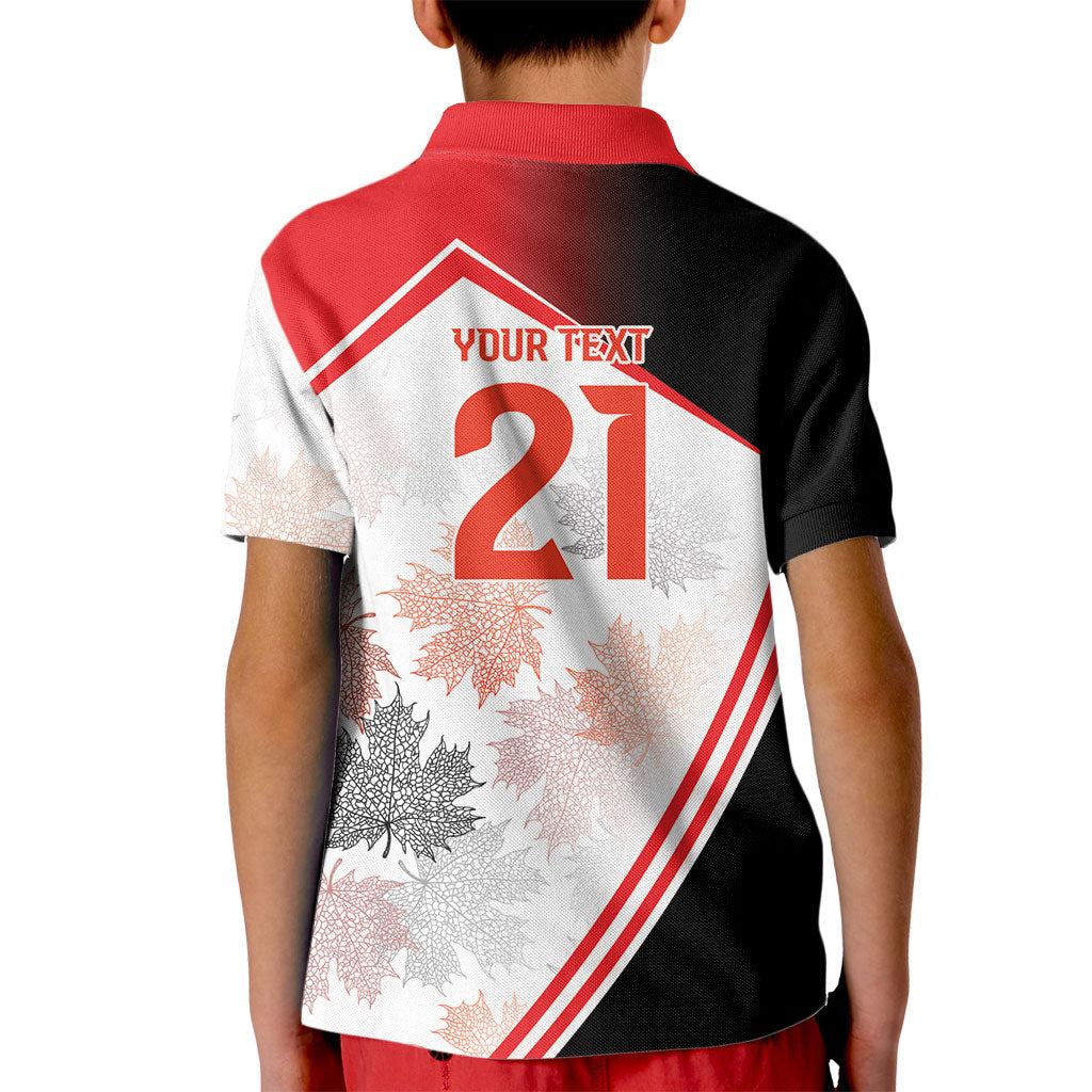2026 Rugby Nations Series Custom Canada Kid Polo Shirt Les Rouges Maple Leaf