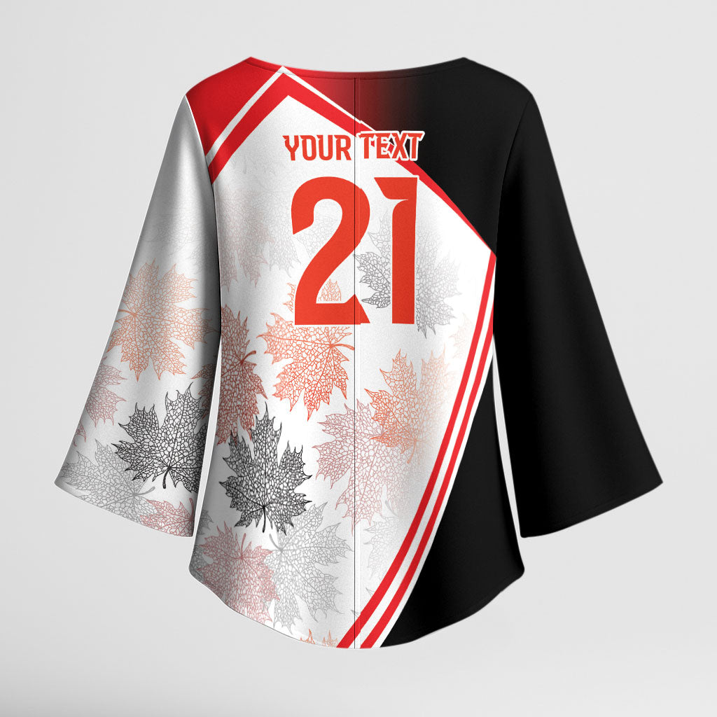 2026 Rugby Nations Series Custom Canada Kimono Sleeve Blouse Les Rouges Maple Leaf