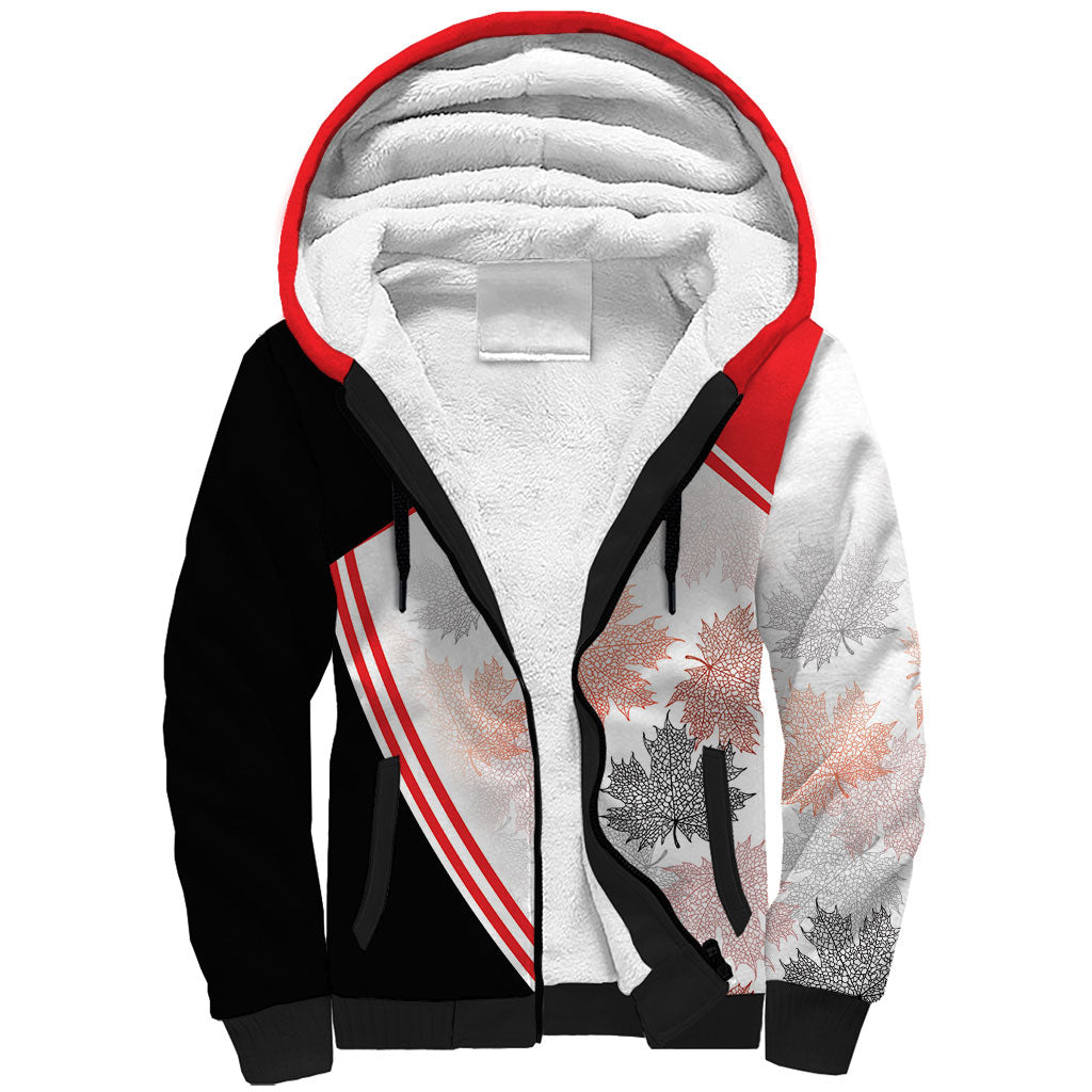 2026 Rugby Nations Series Custom Canada Sherpa Hoodie Les Rouges Maple Leaf