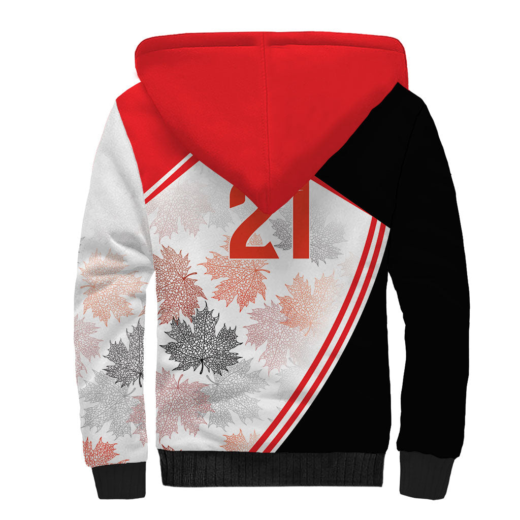 2026 Rugby Nations Series Custom Canada Sherpa Hoodie Les Rouges Maple Leaf